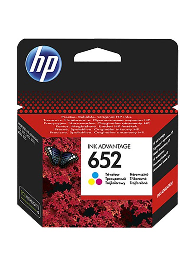 HP 652 Tri-Color Original Ink Cartridge [F6V24AE] | Works with HP DeskJet 1100, 2100, 2200, 3600, 3700, 3800, 4500, 4600, 5000, 5200 Series Multicolour  - Image 2