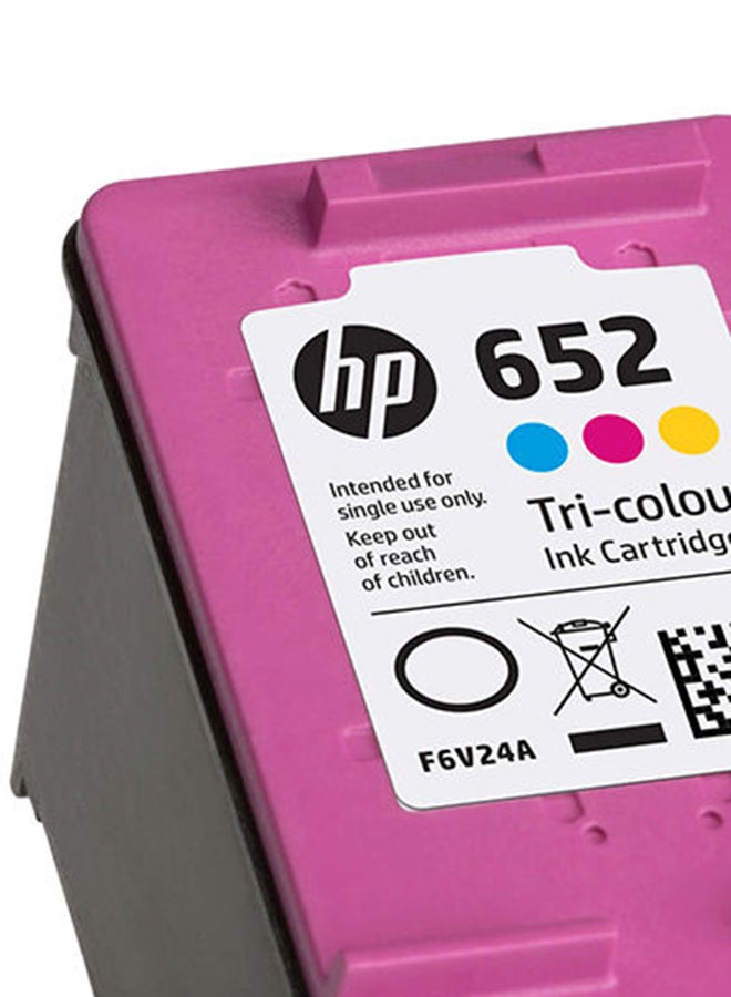 إتش بي - خرطوشة حبر أصلية ثلاثية الألوان 652 [F6V24AE] | يعمل مع سلسلة HP DeskJet 1100، 2100، 2200، 3600، 3700، 3800، 4500، 4600، 5000، 5200 - Image 1