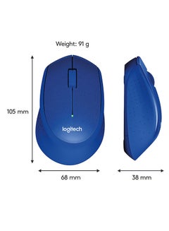 Logitech M330 Silent Wireless Mouse Blue  - Image 2