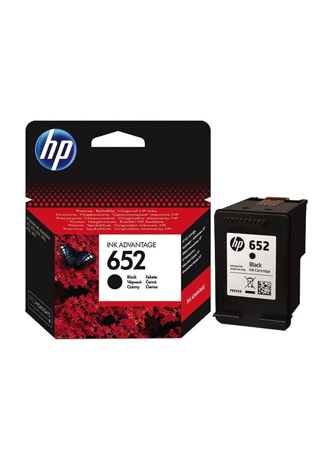 HP - 652 Original Ink Advantage Cartridge Black - Image 1
