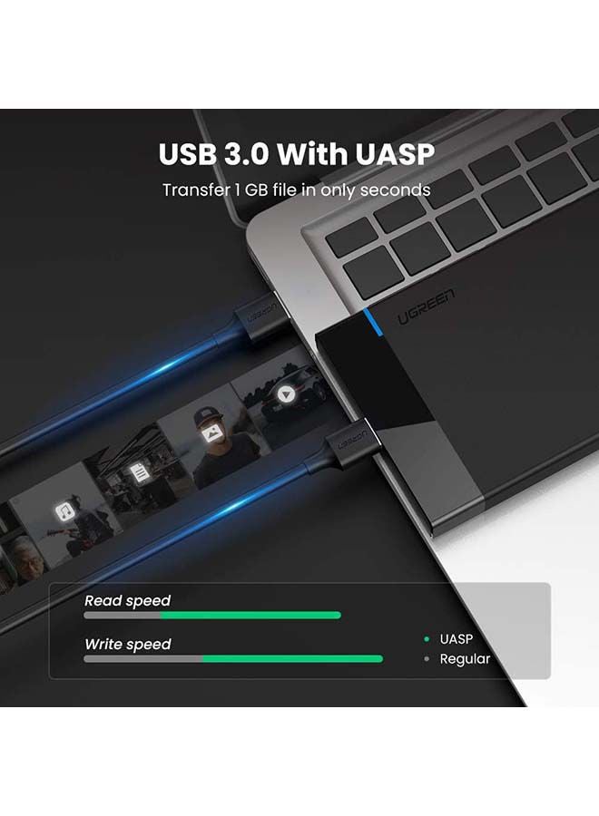 حاوية القرص الصلب وغطاء القرص الصلب الخارجي USB 3.0 إلى ساتا بمقاس 2.5 متوافق مع سانديسك وويسترن ديجيتال وسيغات وتوشيبا وهيتاشي ساتا 3، و HDD وSSD 6TB وبلاي ستيشن 4 （غطاء فقط والقرص الصلب غير مشمول）أسود أسود - v1668779511/N29357238A_9