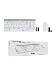 Logitech MK470 Slim Wireless Keyboard & Mouse Combo Unifying USB-Receiver, Low Profile, Whisper-Quiet, Long Battery Life Off, EN Layout Off-White  - Image 2
