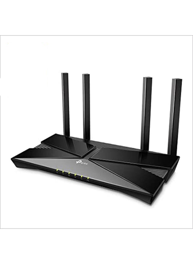 TP-LINK - Archer AX20 AX1800 Dual Band WiFi 6 Router, Quad-Core Processing, Gigabit LAN & USB Ports, WPA3 Cyber Security, Parental Controls, Long Range Coverage, Works with Alexa Black - Image 1
