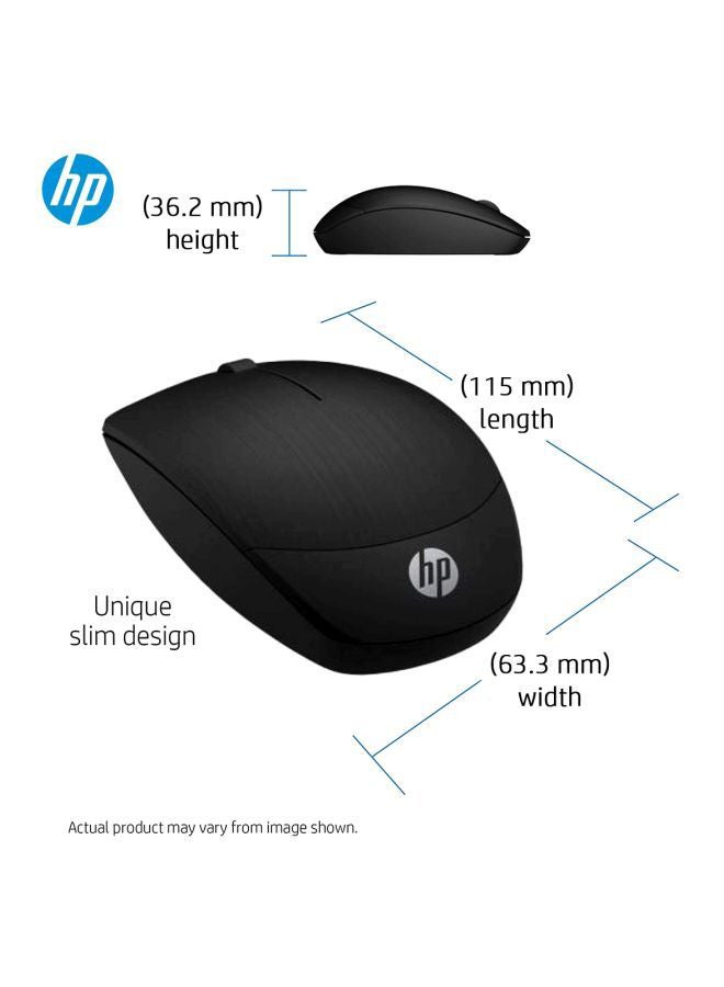 HP - Wireless Mouse X200 Black/Silver - Image 1