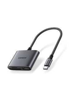 USB-C to USB 2.0/SD/TF Memory Card Reader Adapter black