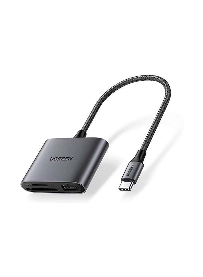 Ugreen - USB-C to USB 2.0/SD/TF Memory Card Reader Adapter black - Image 1