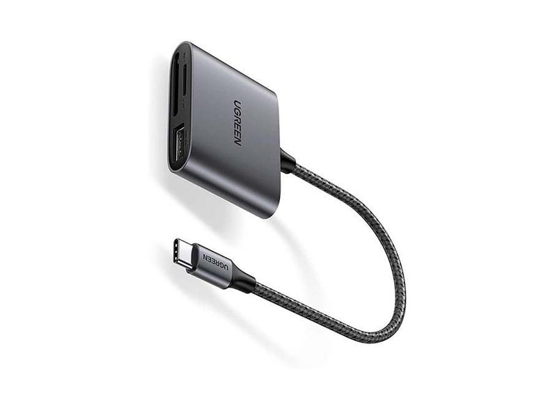 Ugreen - USB-C to USB 2.0/SD/TF Memory Card Reader Adapter black - Image 1