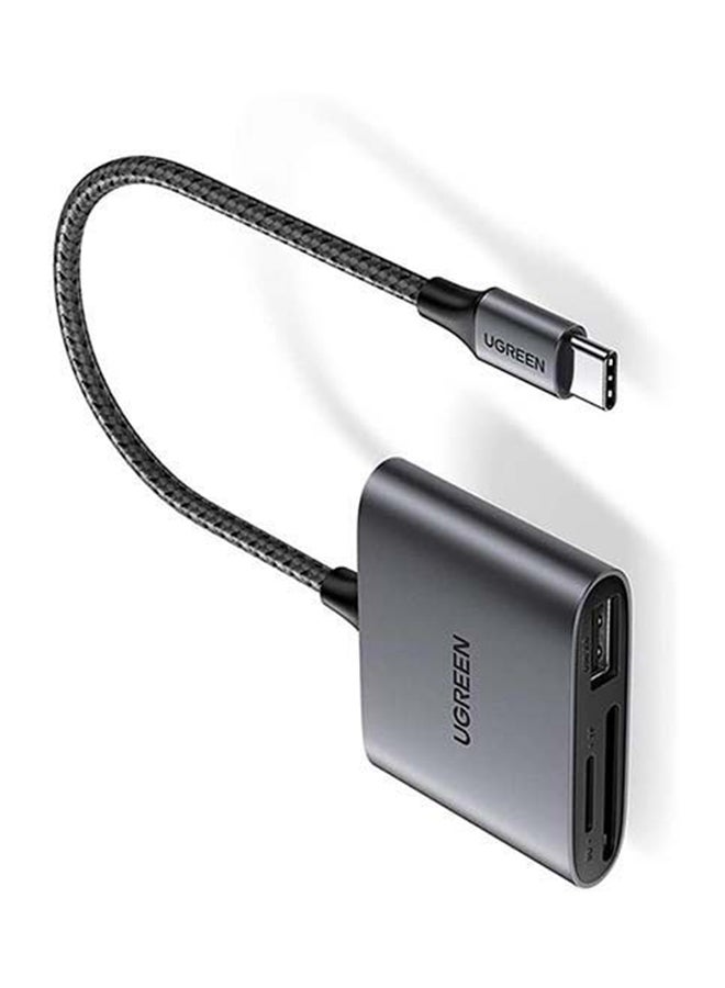 Ugreen - USB-C to USB 2.0/SD/TF Memory Card Reader Adapter black - Image 1