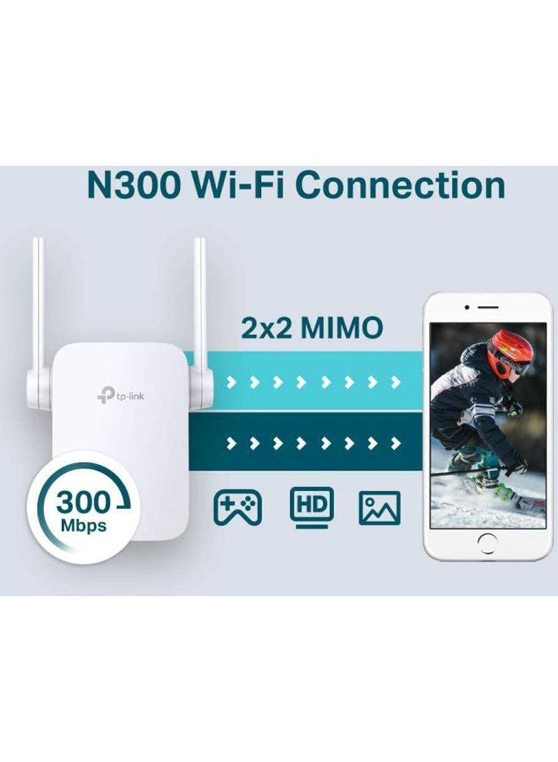 TP-LINK - TL-WA855RE Wall-Plug WiFi Range Extender, Booster, Access point (300Mbps N) White - Image 1