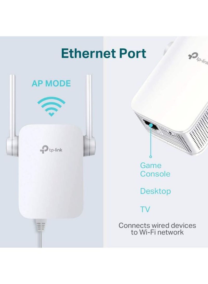 TP-LINK - TL-WA855RE Wall-Plug WiFi Range Extender, Booster, Access point (300Mbps N) White - Image 1
