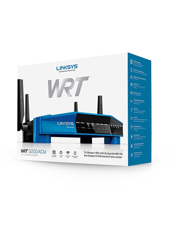 LINKSYS - WRT3200 AC3200 MU-MIMO Dual-Band Gigabit Router Blue - Image 1