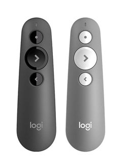 Logitech R500 Wireless Presentation Remote, 2.4 GHz and Bluetooth, USB-Receiver, Red Laser Pointer, 20-Meter Operating Range, 3 Buttons, PC/Mac/Android/iOS Grey  - Image 2