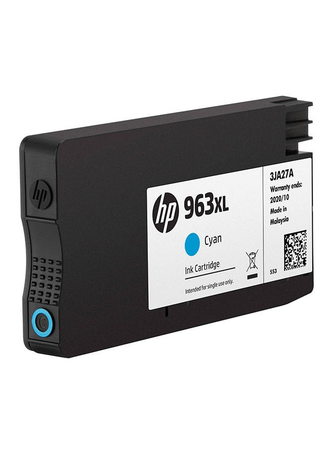 إتش بي خرطوشة حبر 963XL أصلية عالية الإنتاجية طراز 3JA27AE أزرق سماوي  - Image 1