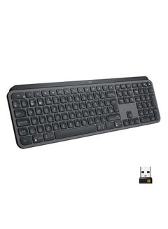 MX Keys Advanced Illuminated Wireless Keyboard, Bluetooth, Tactile Responsive Typing, Backlit Keys, USB-C, PC/Mac/Laptop Windows/Linux/IOS/Android Black