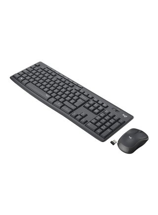 MK295 Silent Wireless Keyboard and Mouse Combo, 10m Wifi Range, 2.4GHz Wireless, Nano USB Receiver, Silent Touch Technology,English-Arabic Layout Black - v1668790219/N41221686A_1