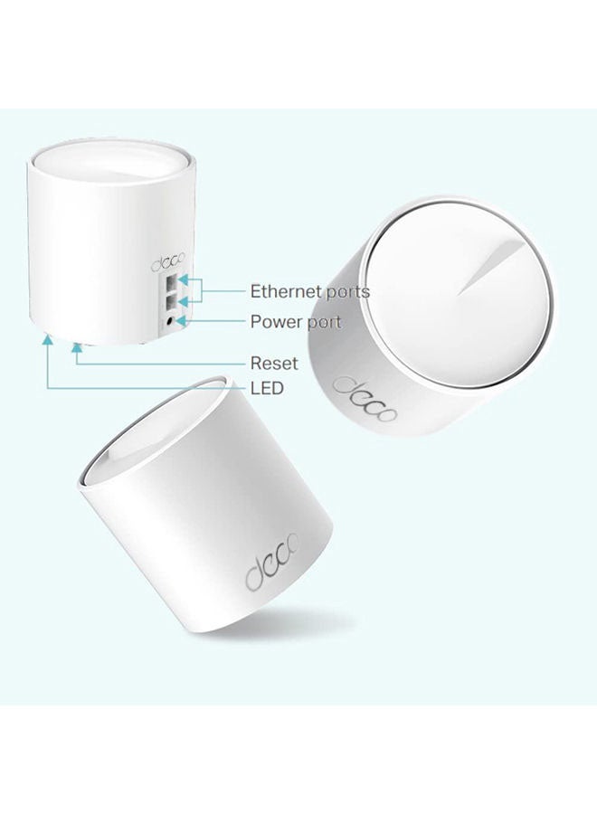 TP-LINK - Deco X20 (3-Pack) AX1800 Whole Home Advanced Mesh Wi-Fi 6 System, Coverage for 4-6 Bedroom Houses, Connect up to 150 Devices, WPA3 Security & Built-in Antivirus, Parental Controls, Works with Alexa White - Image 1