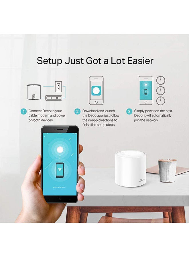 TP-LINK - Deco X20 (3-Pack) AX1800 Whole Home Advanced Mesh Wi-Fi 6 System, Coverage for 4-6 Bedroom Houses, Connect up to 150 Devices, WPA3 Security & Built-in Antivirus, Parental Controls, Works with Alexa White - Image 1