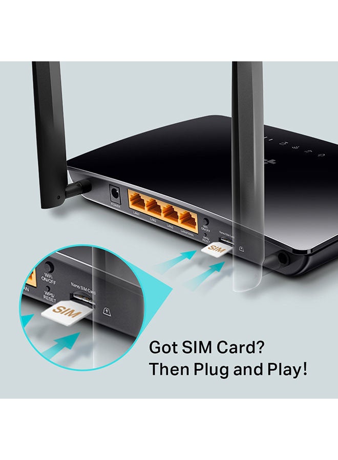 TP-LINK Archer MR400 AC1200 Wireless Dual Band 4G LTE Router, 4G LTE Router, Plug and Play, Compatibility for SIM cards in 100+ countries, 64 Devices Connectivity, Parental Controls Black  - Image 4