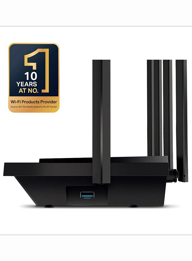Dual Band 6 Stream Gigabit Wi-Fi 6 Router Archer AX73 AX5400 Black
