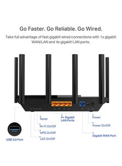 TP-LINK Dual Band 6 Stream Gigabit Wi-Fi 6 Router Archer AX73 AX5400 Black  - Image 5