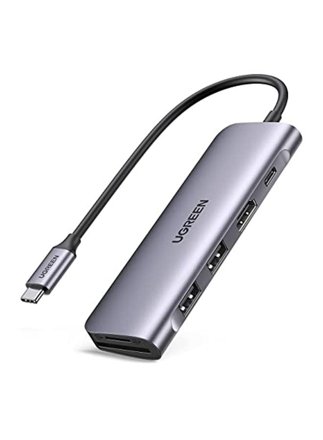 محور 6 في 1 USB C إلى HDMI محطة إرساء USB-C مع 4K HDMI، فتحة قارئ بطاقة SD TF،USB 3.0 متوافقة مع أيفون 15، ماك بوك برو/ إير، جالاكسي S23، آيباد برو 2021 فضي - v1668790231/N46345068A_13