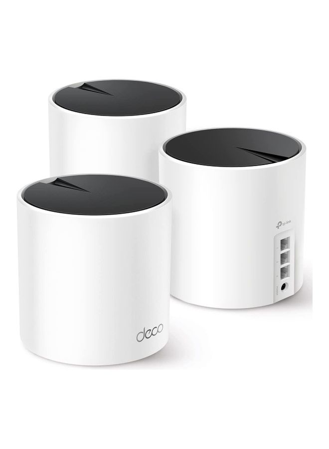 Deco AX3000 WiFi 6 Mesh System(Deco X55) - Covers up to 6500 Sq.Ft, Replaces Wireless Router and Extender, 3 Gigabit ports per unit, supports Ethernet Backhaul (3-pack) White - v1668830468/N53368394A_1