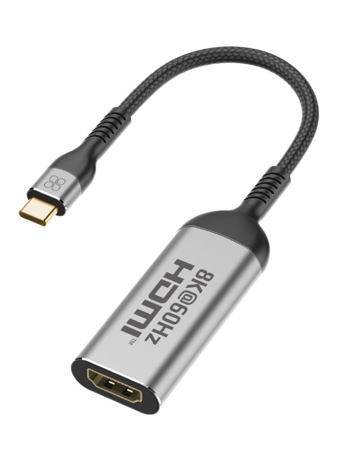 Type-C To HDMI Adapter With 8K 60Hz Port 48Gbps Transfer Speed And 10000+ Bend Lifespan Black - v1668929509/N53368640A_1