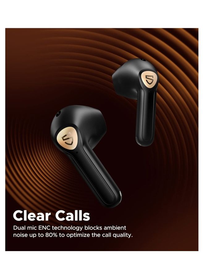 SoundPEATS - Air3 Deluxe HS Wireless Earbuds Black - Image 1