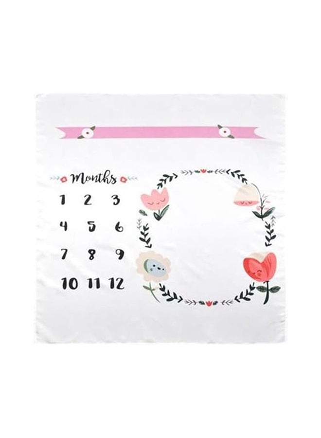 Milestone Baby Month Printed Soft Photography Prop Blanket - Image 2