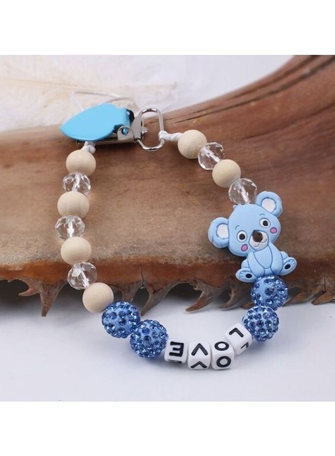 One Piece Crystal Beaded Baby Pacifier Clip