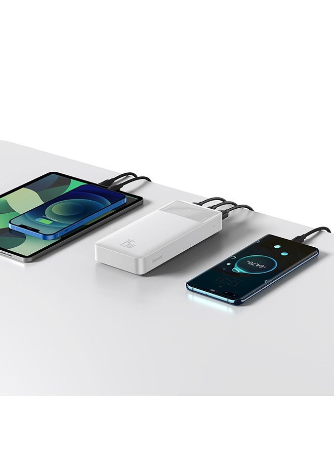 Baseus - 20000 mAh Power Bank 20000mAh 15W PD+QC con Display PPDML-J02- White - Image 1