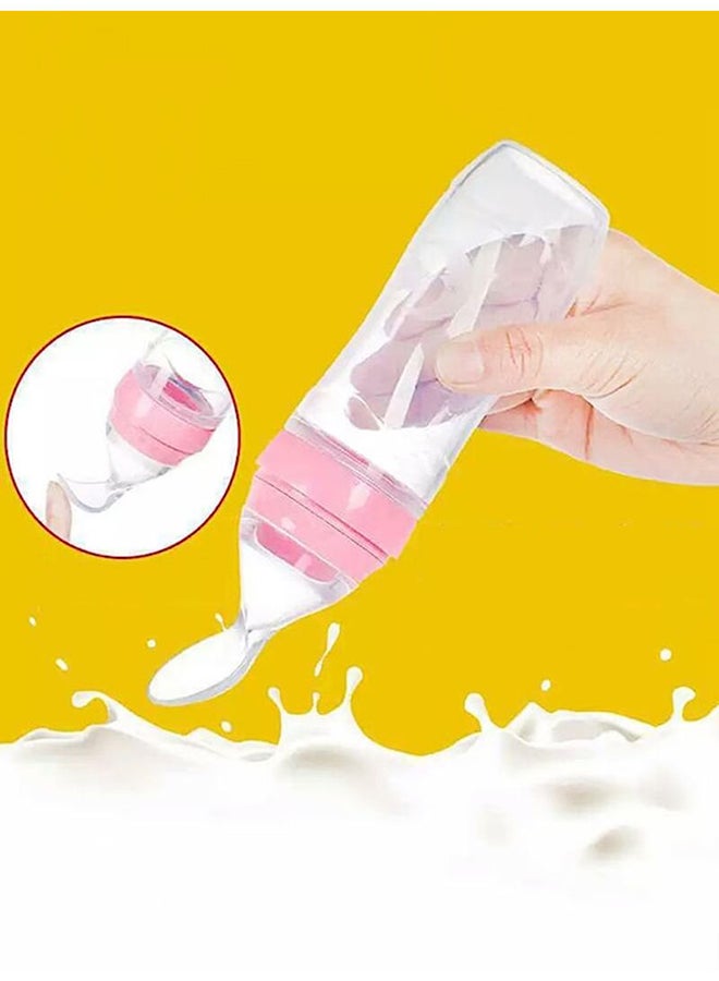 Baby's Silicone Squeezer Spoon Feeding Bottle - Image 3