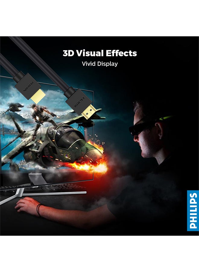 فيليبس كابل HDMI فائق السرعة بجودة 8K وتردد 60 هرتز أسود  - Image 5