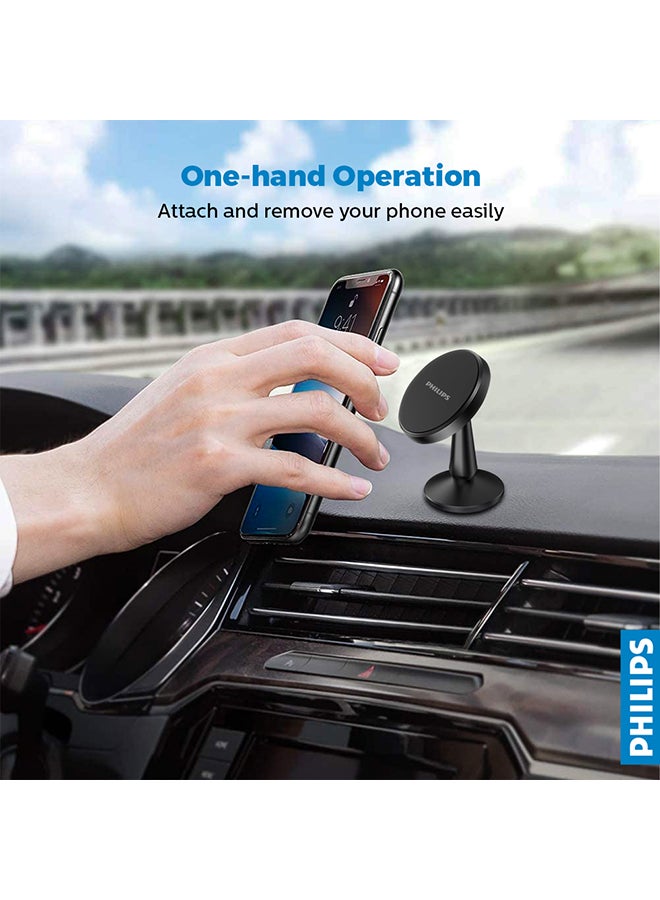 Philips - Magnetic Car Phone Mount Black - Image 1
