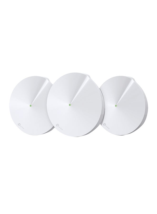 Deco M5 (3-Pack) AC1300 Dual-Band Whole Home Mesh WiFi System, Coverage for 3-5 Bedroom Houses, 100 Devices Connectivity, Built-in Antivirus, Router/Extender Replacement, Parental Controls, Works with Alexa White 