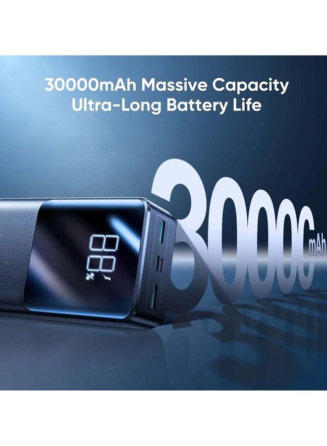 30000 mAh 30000mAh 2 Input 3 Output Power Bank Big LED Display PD 3.0 QC 3.0 External Battery Charger Black - v1669012403/N53368969A_4