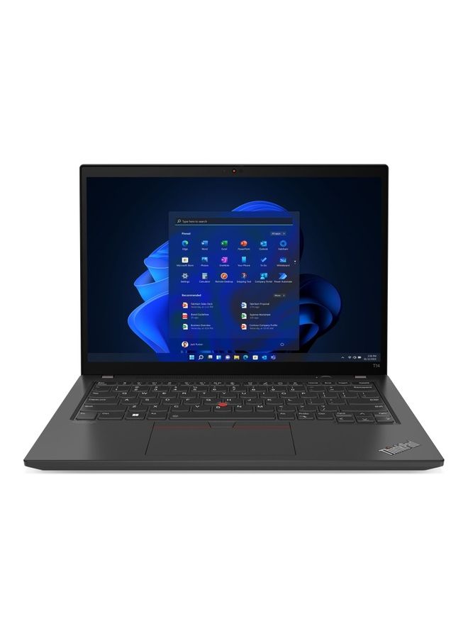 Lenovo - ThinkPad T14 (Upgraded Version) Laptop With 14-Inch Display, Core i7-1255U Processer/16GB RAM/512GB SSD/Intel Iris Xe Graphics/Windows 11 Pro English/Arabic Black - Image 1
