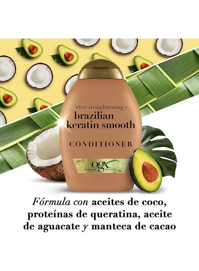 Ogx Brazilian Keratin Smooth Conditioner Multicolour 385ml  - Image 4