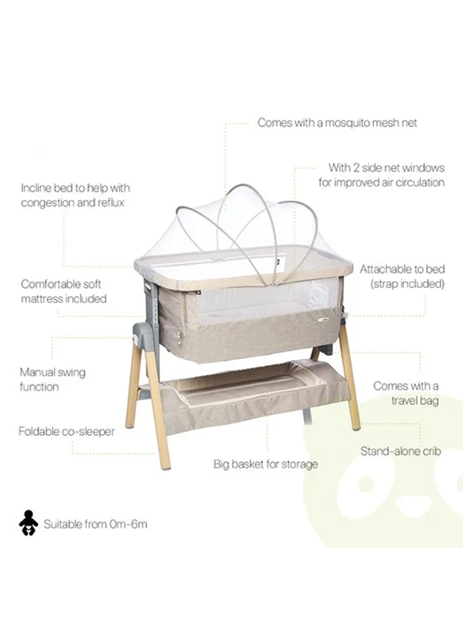 mini panda Natural Co- Sleeper, Grey
