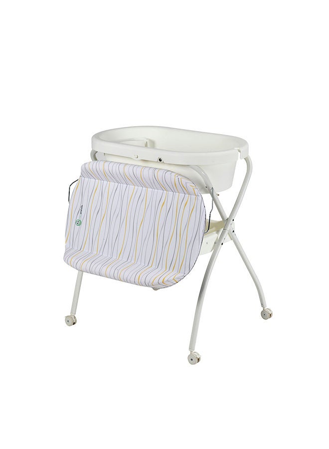 mini panda Bubbly Changing Baby Bath Tub 0M-12M+, White - Image 1