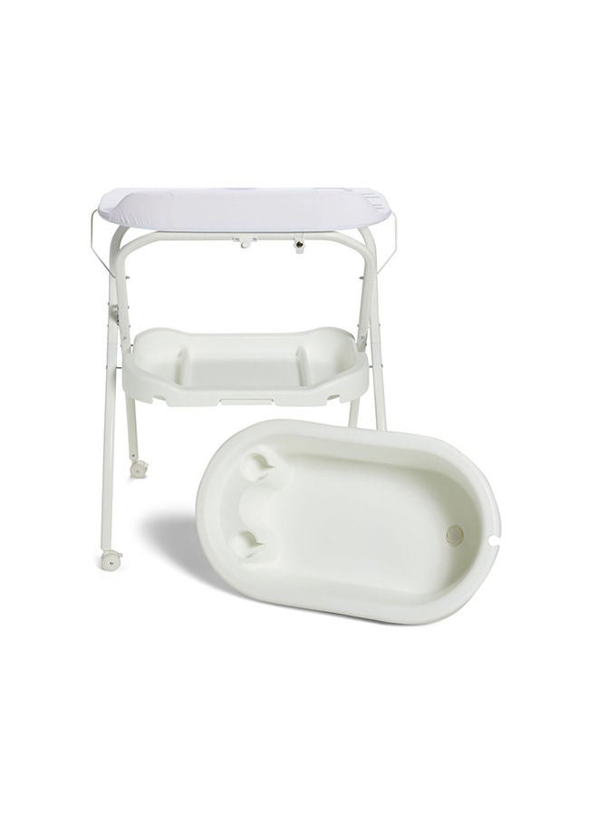 mini panda Bubbly Changing Baby Bath Tub 0M-12M+, White - Image 2