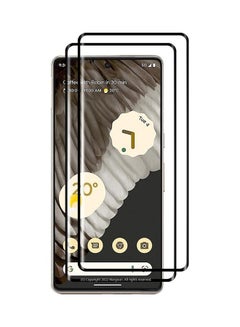 MARGOUN 2 Pack Tempered Glass 9H Anti-Scratch Shatterproof HD Edge to Edge Full Coverage Film Screen Protector For Google Pixel 7 Pro 6.7 inch Clear/Black  - Image 2