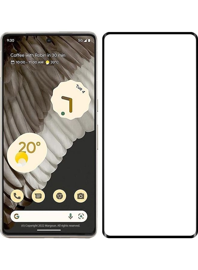 MARGOUN Google Pixel 7 Pro Screen Protector Tempered Glass 9H Anti-Scratch Shatterproof HD Edge to Edge Full Coverage Film 6.7 Inch Clear/Black  - Image 5