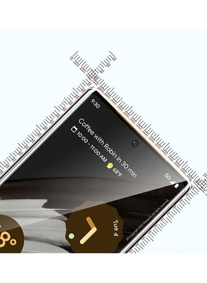 2 Pack Tempered Glass 9H Anti-Scratch Shatterproof HD Edge to Edge Full Coverage Film Screen Protector For Google Pixel 7 Pro 6.7 inch Clear/Black