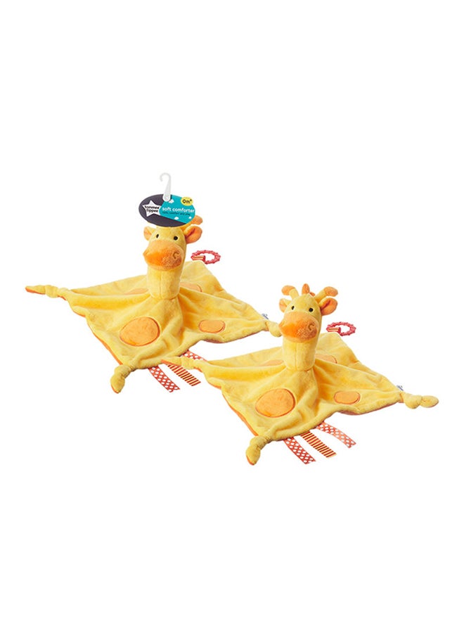 tommee tippee - Soft Comforter - Giraffe Pattern, Yellow/Orange - Image 1