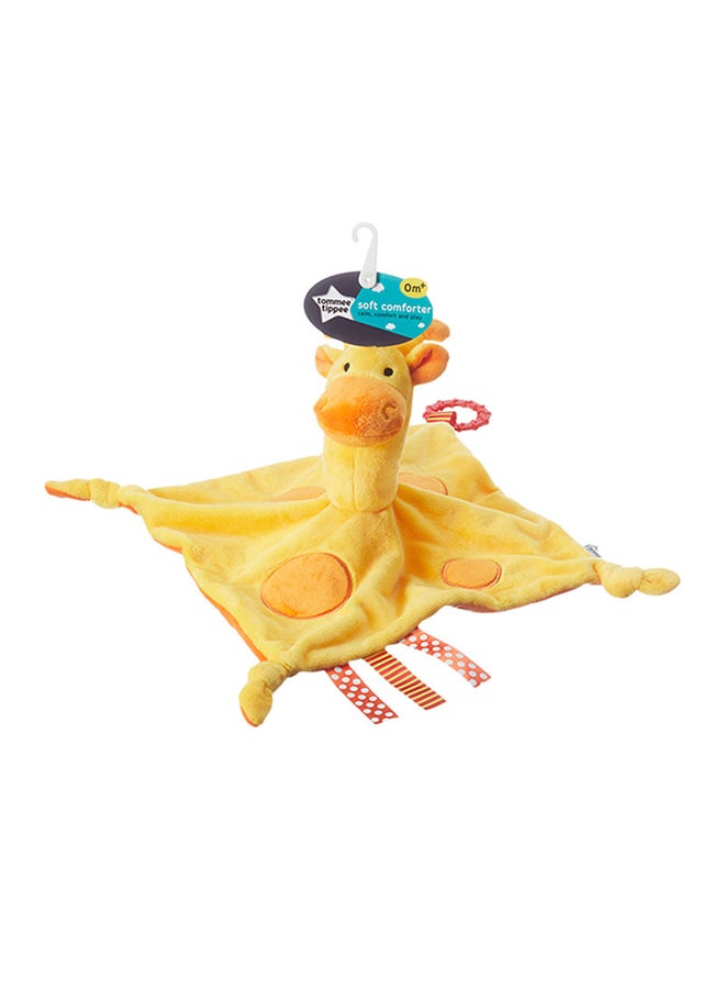 tommee tippee - Soft Comforter - Giraffe Pattern, Yellow/Orange - Image 1