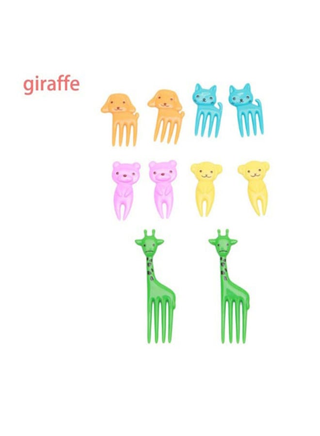 10-Piece Mini Cartoon Animal Fruit Forks Set - Image 5