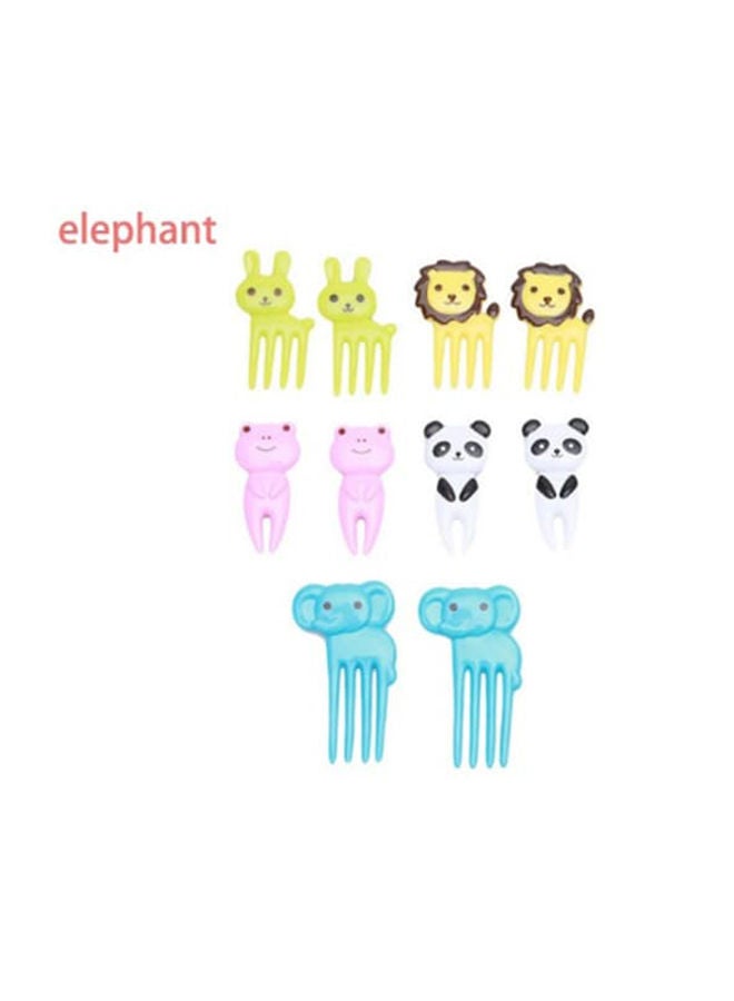 10-Piece Mini Cartoon Animal Fruit Forks Set - Image 4