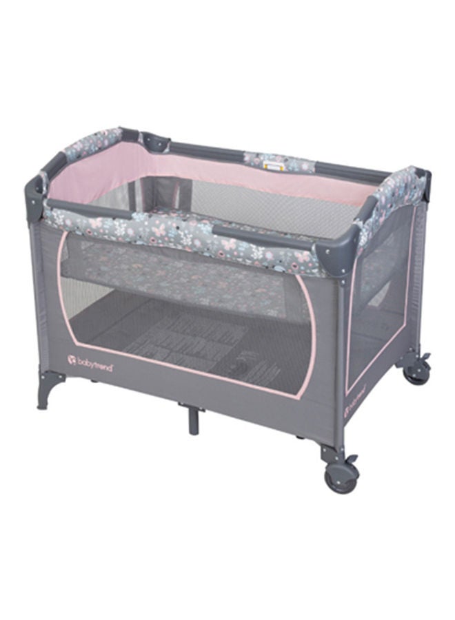 babytrend Nursery Center, Flutterbye - Grey/Pink  - Image 2
