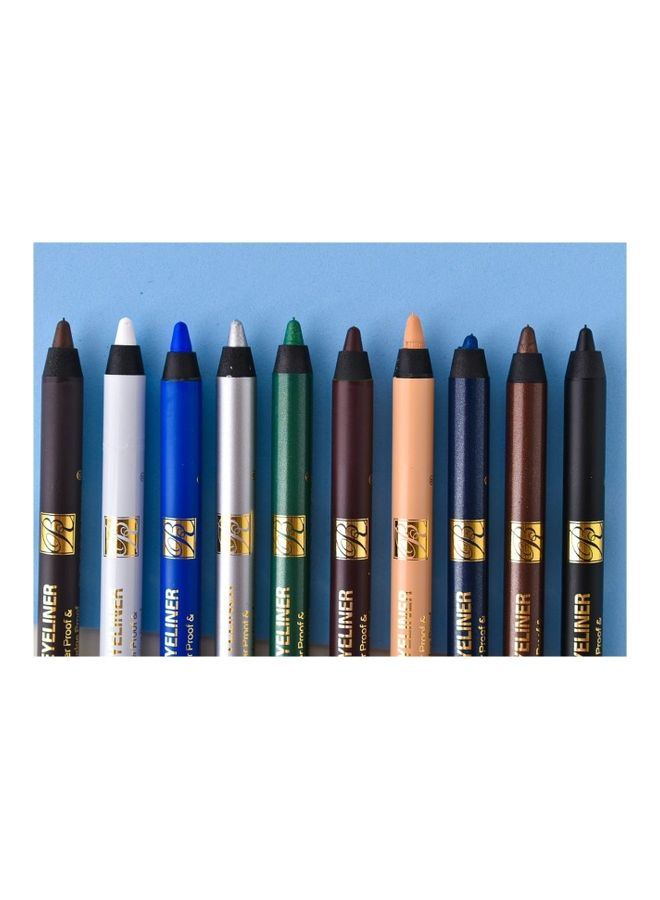 8 Piece Gel Eyeliner Waterproof Multicolour